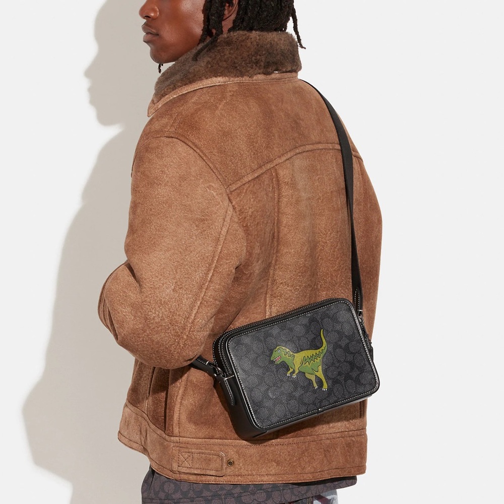 💰SOLD - CF076 - Coach Charter Crossbody 24 Signature Canvas with Rexy - Picture 13 of 13